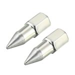 uxcell 1/8" NPT Grease Fitting Standard Grease Sharp Type Nozzle Zinc Plated Silver Tone, 2pcs