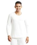 Jockey 2606 Men's Soft Touch Microfiber Elastane Stretch Fleece Fabric Full Sleeve Thermal Undershirt with Stay Warm Technology_Light Bright White_XL