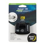 Nite Ize Radiant 170 Rechargeable Clip Light - Rechargeable Headlight for Hiking, Camping & More - Adjustable Headlamp for Hats & Straps - 170 Lumen Light - Black