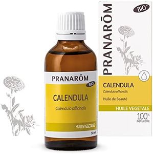 PRANAROM - Calendula - Aceite Vegetal 100% Natural y Bio - para pieles Sensibles - Calma Picaduradas - para Golpes, Heridas, Moretones y Quemaduras - Cuidado de Cara - Cuerpo y Cabello - 50ml