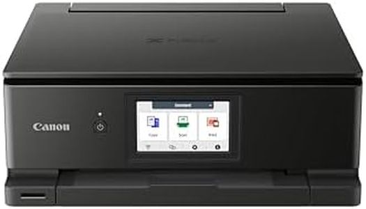 Canon PIXMA TS8750 stampante fotografica wireless multifunzione 3-1 Wireless con 6 inchiostri separati touchscreen 4,3 pollici, stampa fronte retro automatica, stampa senza uso PC, colore: nero