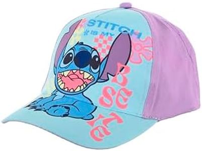 Disney Stitch Casquette pour Filles, Casquette de Baseball Design 'Stitch is My Bestie' Chapeau D'été pour Enfants, Accessoires Cadeaux pour Filles | Lila