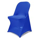 Babenest Spandex Folding Chair Covers -30PCS Upgraded Universal Stretch Washable Fitted Chair Slipcovers Protector for Wedding, Holidays, Banquet, Party, Celebration (Royal Blue)