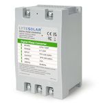 Single Phase to 3 Phase Converter, LyteSolar 7.5HP Digital Phase Shifter, 23A 220V-240V Input/Output for Electric Tools/Motors/Mechanical Equipment