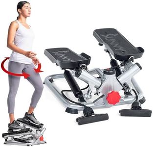 Sunny Health & Fitness Twist Stepper mini steppers for exercise at home Workout Cardio Machine Equipment Gym Stair Master Climber Thigh Space Squat Advanced Twisted Resistance Bands - SF-S0979