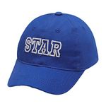 ZLYC Kids Boys Girls Baseball Hat Cotton Embroidered Adjustable Cute Baseball Cap (Star Royal Blue)