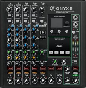 Mackie Onyx8 8-Kanal Premium Analogmischpult mit Multi-Track USB