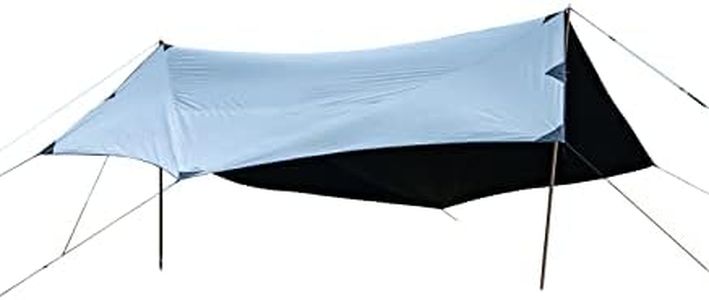 iClimb Waterproof Sun Shield Tarp UPF 50+ for Tent Hammock Camping Backyard Party (Tarp 18' × 17'9")