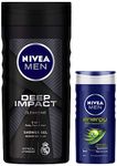 NIVEA Men Shower Gel, Deep Impact Cleansing Body Wash, Men, 250ml And NIVEA Men Shower Gel, Energy Body Wash, 250ml