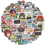 Game Stickers, 50PCs, Gaming Aesthetic Vinyl Decals, Stickers for Hydro Flask, Laptop, Water Bottle, Stickers for Kids, Toddlers, Teens, Girls, Car, Helmet Stickers Game