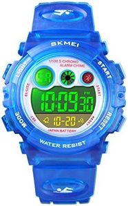 cofuo Kids Watches Boys for 4-12 Year Old, Blue Kids Digital Sports Waterproof Watches with Alarm Stopwatch, Children Outdoor Analog Electronic Watches Birthday Gifts for Age 4-12 Year Old Boys Girls