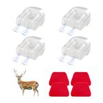 povtii 4PCS Deer Whistles, Car Deer Whistles Warning Device with Rubber Pads, Whistle Save a Deer Avoids Collisions, Universal Car Accessories Repellent Deer Alert for Vehicles (White)