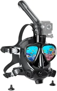 SMACO Full Face Snorkel Mask Adults with Camera Mount,Scuba Diving Mask with Anti-Fog Anti-Leak,Snorkling Mask Kit Compatible with S400/S400 Pro/S700/S700 Max Scuba Diving Tank for Man and Women