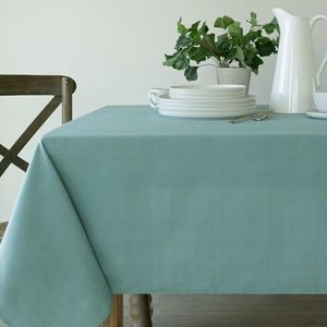 Benson Mills Cameron Textured Fabric Table Cloth, for Everyday Home Dining, Parties, Weddings & Spring Holiday Tablecloths (60" x 120" Rectangular, Nile Blue)