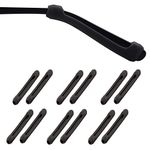 6 Pair Soft Silicone Anti-Slip Eyeglasses Temple Tips Sleeve Retainer (Black)