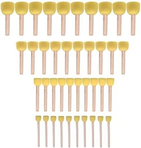 40-Pieces Assorted Size Round Sponges Brush Set Paint Tools for Kids