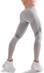 Redqenting High Waisted Leggings for Women Workout Seamless Leggings Yoga Pants Sweat Proof Tummy Control Tights, Grey, X-Large