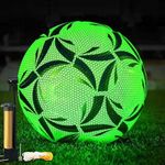 Gogotool Official Size 5 Waterproof LED Light Up Football - Luminous Football for Night Games, Adults - Complete Set with Pump