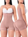 Sonryse S66 Stage 2 Faja Post Surgery Tummy Tuck BBL Lipo Compression Garment for Women, Cocoa-short With 4 Levels of Hooks-ps066, Medium