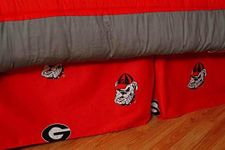 College Covers Georgia Bulldogs Printed Dust Ruffle - King