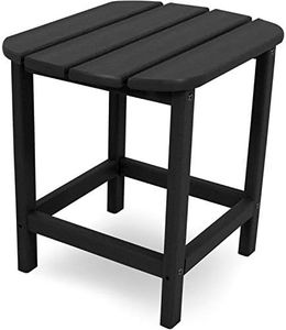 Hanover Outdoor Side Table, Weather and UV Resistant Patio Side Table for Backyard, Porch, Deck, and Patio, Space Saving Outdoor End Table Perfect for Small Outdoor Areas (19" x 15"), Black