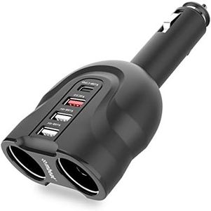 mbeat Gorilla Power 4 Port USB C 3.0 Car Charger Cigarette Lighter Socket Adaptor