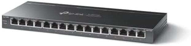 TP-Link 16-Port Gigabit Desktop PoE Switch with 16x RJ45 ports, 120W Budget, Up to 250m, Isolation Mode for Network Security, PoE Auto Recovery, Plug & Play, No Configuration Required (TL-SG116P)