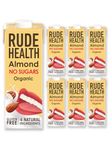 Rude Health 6 x 1 Litre Organic No Sugars Almond Dairy-Alt Milk, 100% Natural Organic Drink, Lactose Free, Dairy Free & Gluten-Free, No Sugars, Award-Winning, Healthy & Vegan