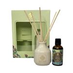 EKAM| 50 ml Reed Diffuser Gift Pack| Cedar & Mahogany| Festive Range| Get 8 Reed Sticks| Smoke Less Room Freshener for Home, Bedroom, Living Room & Office