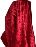 A-Express Premium Glitz Soft Crushed Velvet Fabric Material Curtains Cushion Dressmaking Upholstery 140cm Wide with Backing - Half Metre 50cm x 140cm Red