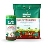 Bloombuddy All Purpose Plant Feed 1kg Fertilizer and Soil Potting Mixture 5kg Combo - Comprehensive Plant Growth Solution