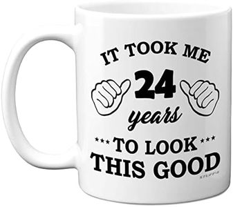 Stuff4 24th Birthday Gifts for Men Women, Christmas Mug for 24 Year Old, It Took Me 24 Years to Look This Good Mug - 11oz Ceramic Dishwasher Safe Mugs - for His or Her Special Day, Made in The UK