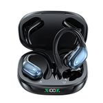 Wireless Earbuds, 75Hrs Playtime Bluetooth 5.1 Headphones, True Wireless Earphones with Digital Display & CVC 8.0 Noise Cancelling, Waterproof Earbuds with Mic for Sports, Running, Yoga, Workout