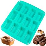 Webake Brownie Pan Silicone Mini Loaf Pan, Rectangular Bar Mold For Cornbread, Soap, Candy, Bread Baking, Butter, Granola Snacks, Keto Fat Bomb and Energy Bar(LFGB Standard)