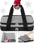 Nestamor Premium Insulated Casserole Carrier & Insulated Food Carrier – Stylish Casserole Dish Carrier for 9”x13” or 11”x15” Baking Dishes – Hot & Cold Food Bag – Lasagna Lugger for transport