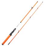 Sougayilang Fishing Rod, Composite Graphite & Glass Blanks Spinning Rod & Casting Rod Two-Piece Fishinig Pole with SuperPolymer Handle-Green-6ft Casting