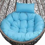 Soft Symphony Swing Chair Cushion for Hanging Basket Chair Swing with Polyester Cloth Cushion for Hanging Chair/Outdoor Egg Swing Chair/Garden Swing Jhula, Seat Padded Pillow (Sky Blue)