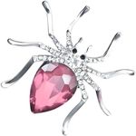 CarFrill Bling Spider Air Vent Clips, Cute Lovely Spider Car Air Fresheners Vent Clips Funny Diamond Car Decoration Car Interior Decor Bling Car Accessories for Women Men (Pink)