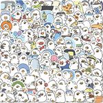 100PCS Cute Fat Duck Small Stickers Pack, Funny Anime Ducks Stickers Vinyl Waterproof Stickers for Water Bottle Laptop Scrapbook, Kawaii Animals Meme Stickers for Adults Teens Kids (Duck)