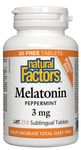 Natural Factors Melatonin 3 mg BONUS, 210