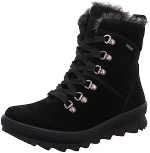 Legero Women's Novara Gore-tex with Warm Lining Snow Boots, Black, 6.5 US