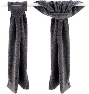 Grey Hand Towels with Hanging Loops - Gray Kitchen Towels, Hanging Kitchen Towels with Hanging Loop, Grey Dish Towels with Loops for Hanging, Oven Towel Loop Without Buttons or Snaps