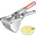 Potato Ricer, Sopito Stainless Steel Potato Masher Heavy Duty Food Ricer with Silicone Handle for Vegetable, Orange