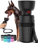 lesotc Portable Dog Water Bottle,Dog Travel Water Bottle Pink,Leak Proof Dog Water Bowl Dispenser,Collapsible Pet Water Bottles for Dogs Essentials,Walking,Hiking Gear,On The Go,Traveling,BPA Free