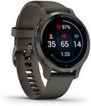 Garmin Venu 2S, GPS Fitness Smartwatch, Slate Stainless Steel Bezel with Graphite Case