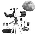 FXLCMUS Refractor Telescope for Adults and Kids 70mm Aperture 400mm Focal Astronomical Telescope High Powered Monocular Telescope for Observe Celestial,Wildlife and Landscapes