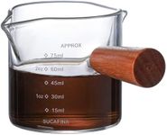 NEOUZA Espresso Glass Coffee Cup Ounce Measuring Cup Liquid Glass with Scale Food Baking Measure Tool Kitchen Supplies (with Handle)