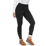 CAMPSNAIL Fleece Lined Leggings Women - High Waisted Thick Warm Soft Pants Tummy Control Thermal Casual Black Reg & Plus Size