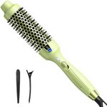 Wavytalk Thermal Brush, 1 1/2 Inch Ionic Heated Round Brush Creates Blowout Look, Thermal Round Brush Makes Hair Shinier & Smoother, Dual Voltage, Easy to Use (Green)