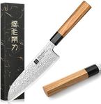 XINZUO 7.3 Inch Santoku Knife, 67 L